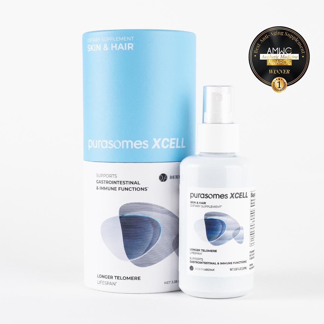 Purasomes XCell oralni suplement sa egzozomima - pakovanje i bočica